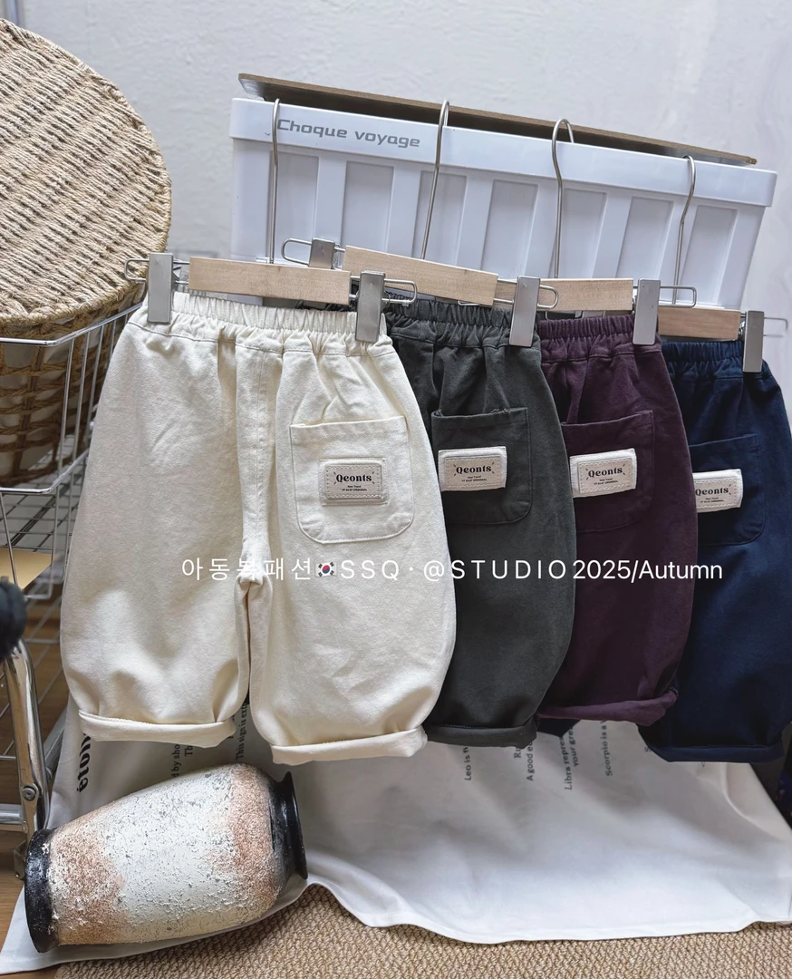 【满满专属】B6357韩国小裤棉布裤儿童小裤口袋标