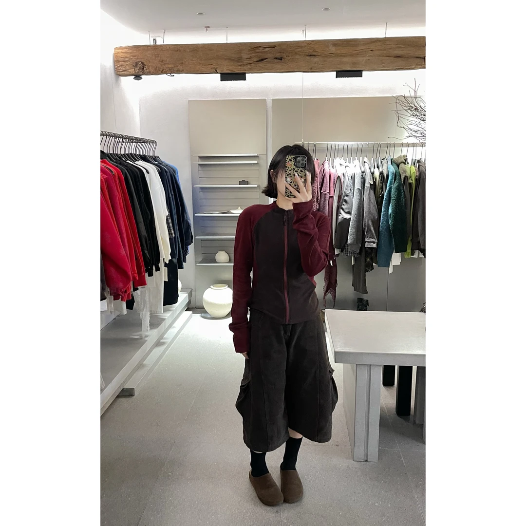 亿尚 福（1ysp2j1885#）磨毛重工七分裤！松弛感宽松显瘦休闲裤12-14