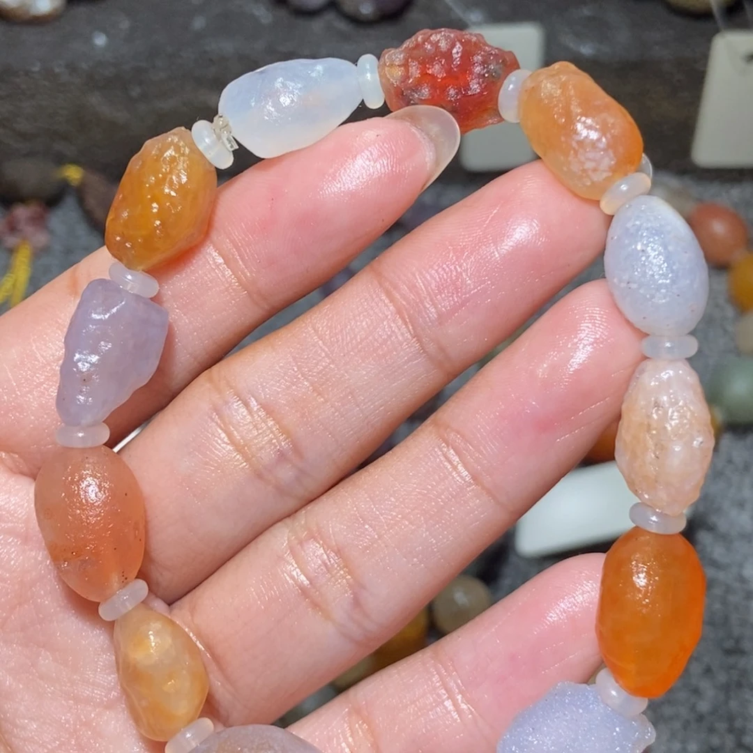 未镶嵌玛瑙/玉髓珠宝半成品