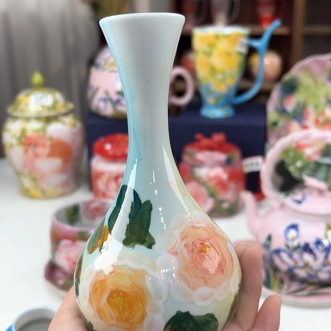 景德镇手绘高温釉下彩陶瓷茶具