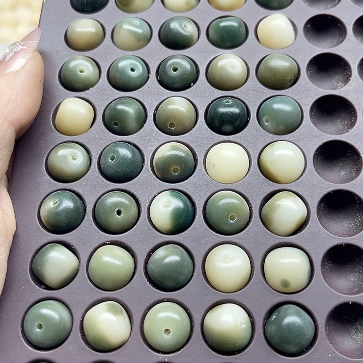 白玉菩提吊坠精品11飘花桶50颗