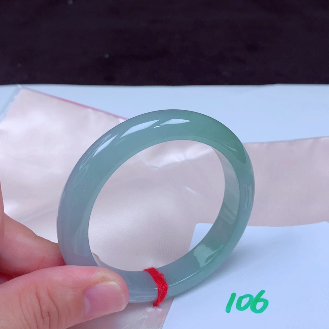 未镶嵌手镯翡翠缅甸天然A货翡翠手镯53.5