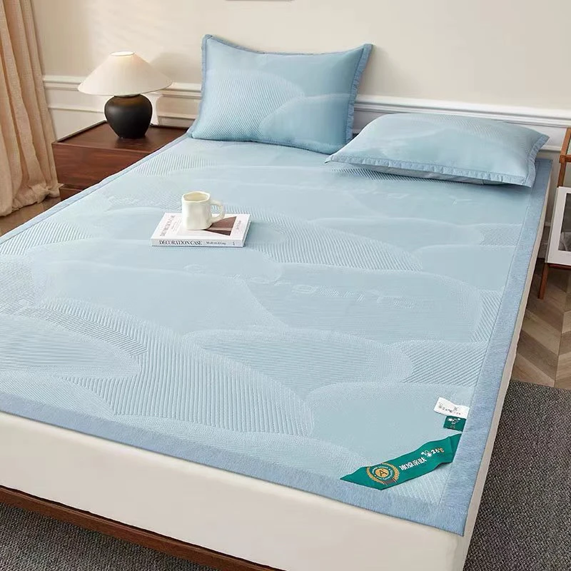 高档轻奢乳胶凉感丝凉席齐床款三件套夏季空调软席可水洗