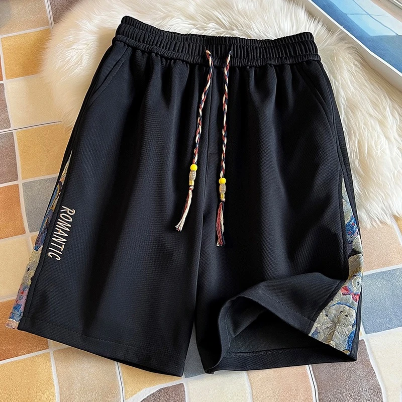 五分裤男士宽松夏季薄款裤子新款运动过膝短裤