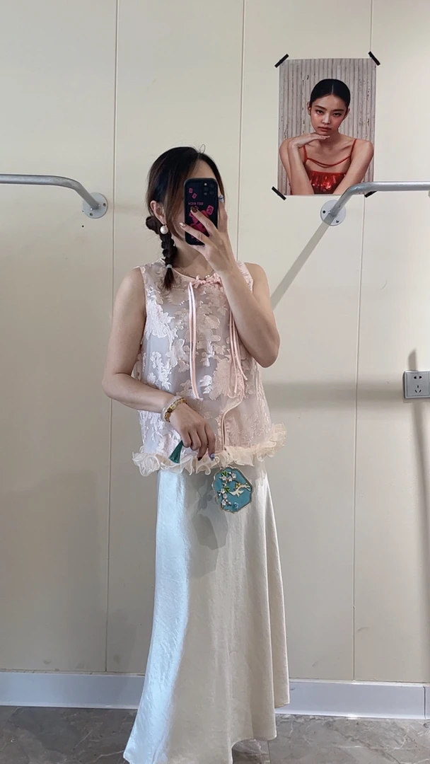 悦己● 新中式花边无袖上衣