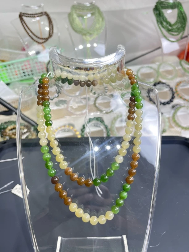 和田玉多宝项链6m108长链手工黑羊洞碧玉升玉器工厂店