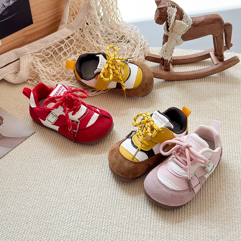 女童运动鞋秋款2025新款儿童德训鞋秋季小童休闲鞋百搭小女孩板鞋