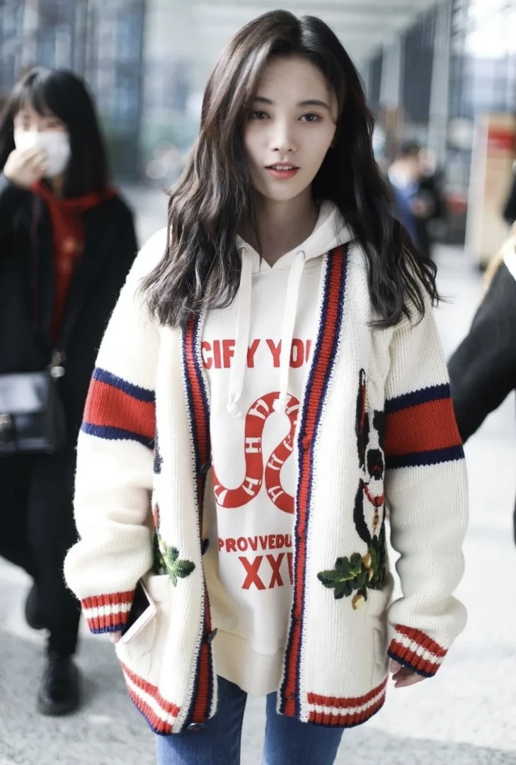 99新 GUCCI/古驰 米白色法斗针织开衫 S码 4579565