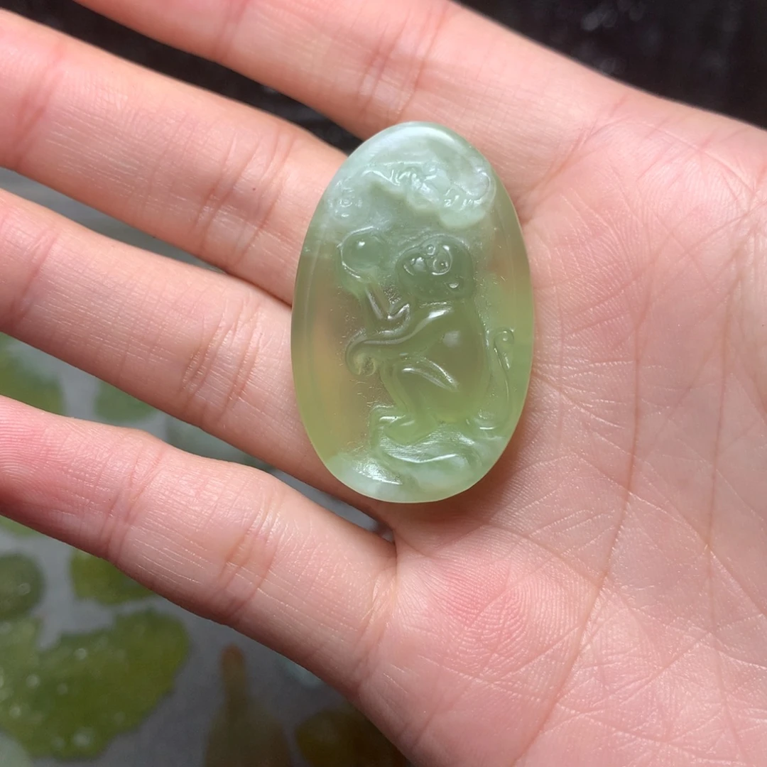 蛇纹石玉合金颈饰