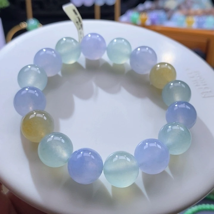 翡翠未镶嵌吊坠(不含链)翡翠碧海蓝天手串