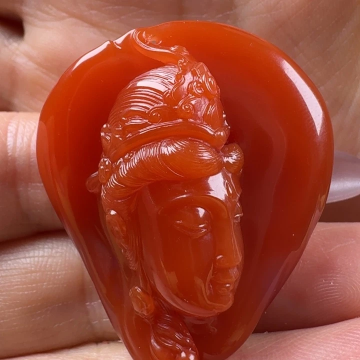 南红玛瑙未镶嵌观音