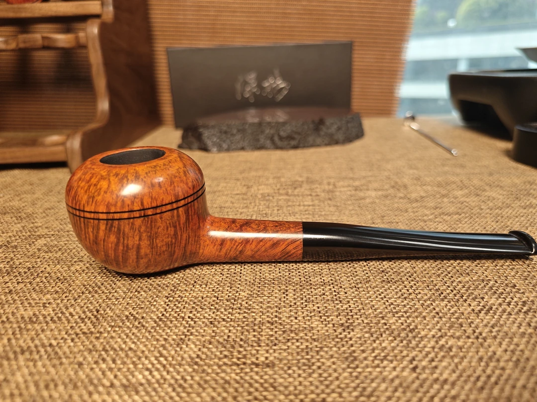 深林石楠木烟斗 长杆圆牛头