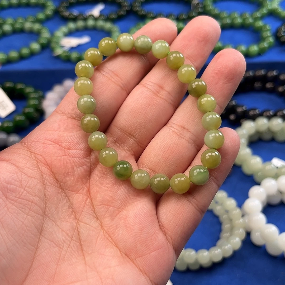 和田玉未镶嵌手链新疆黑羊洞