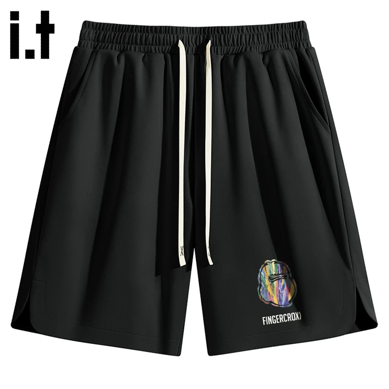 it FINGERCROXX休闲短裤男夏外穿潮牌痞帅裤子男款户外运动五分裤
