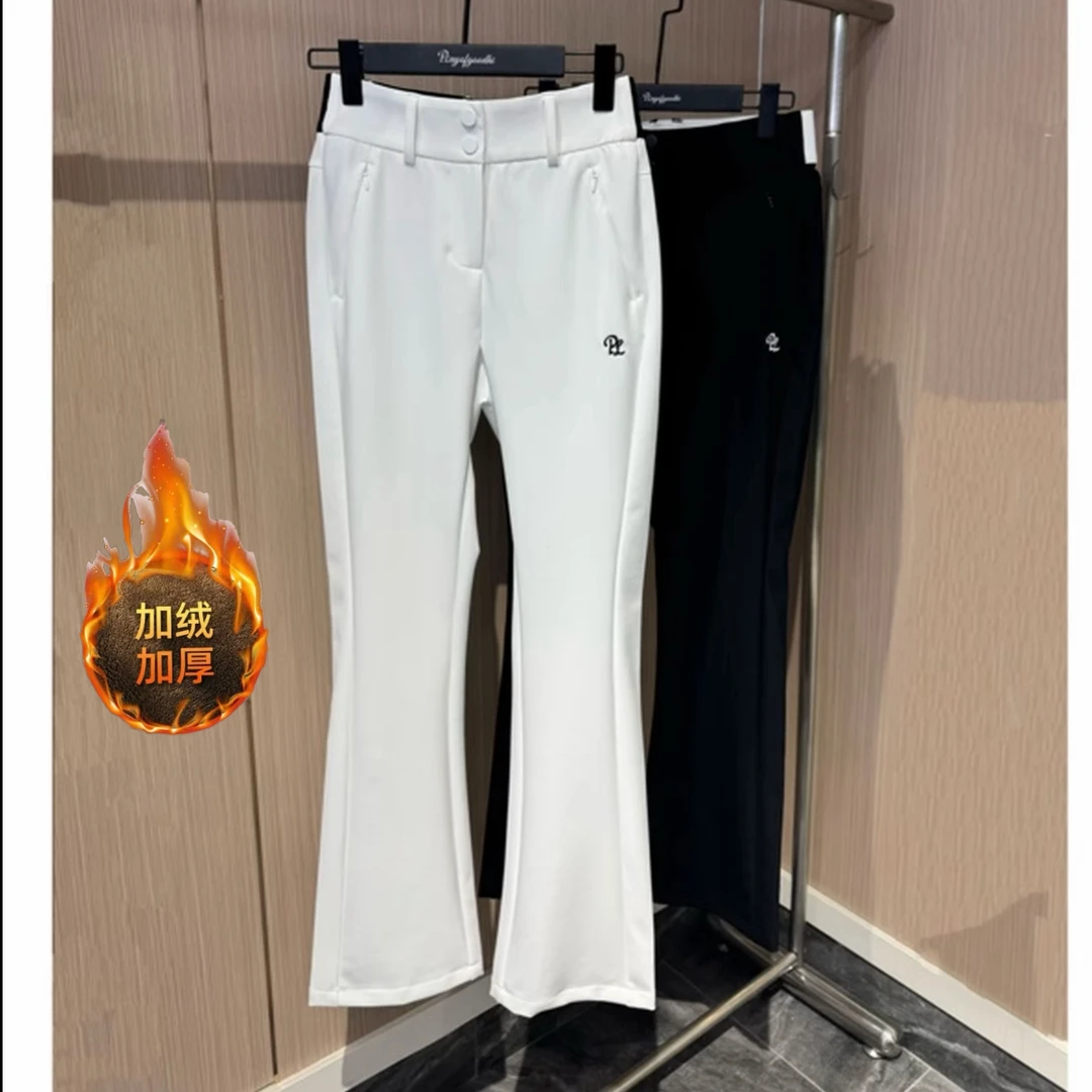 高尔夫服装女秋冬速干透气高腰高尔夫女裤显瘦弹力运动微喇长裤女