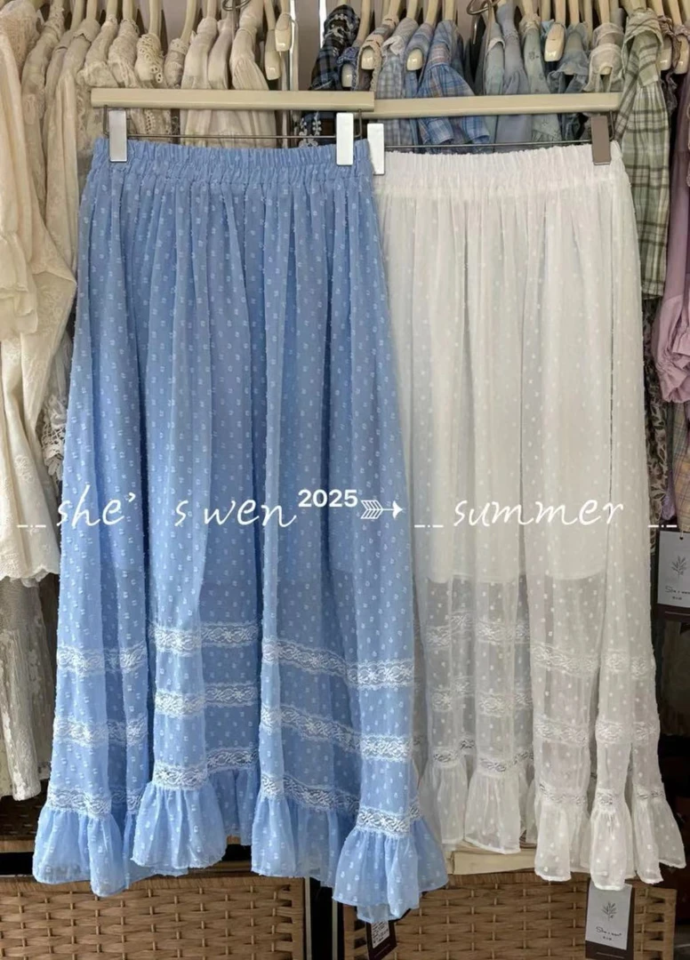 ZXW（6591）提花蕾丝半裙 kc