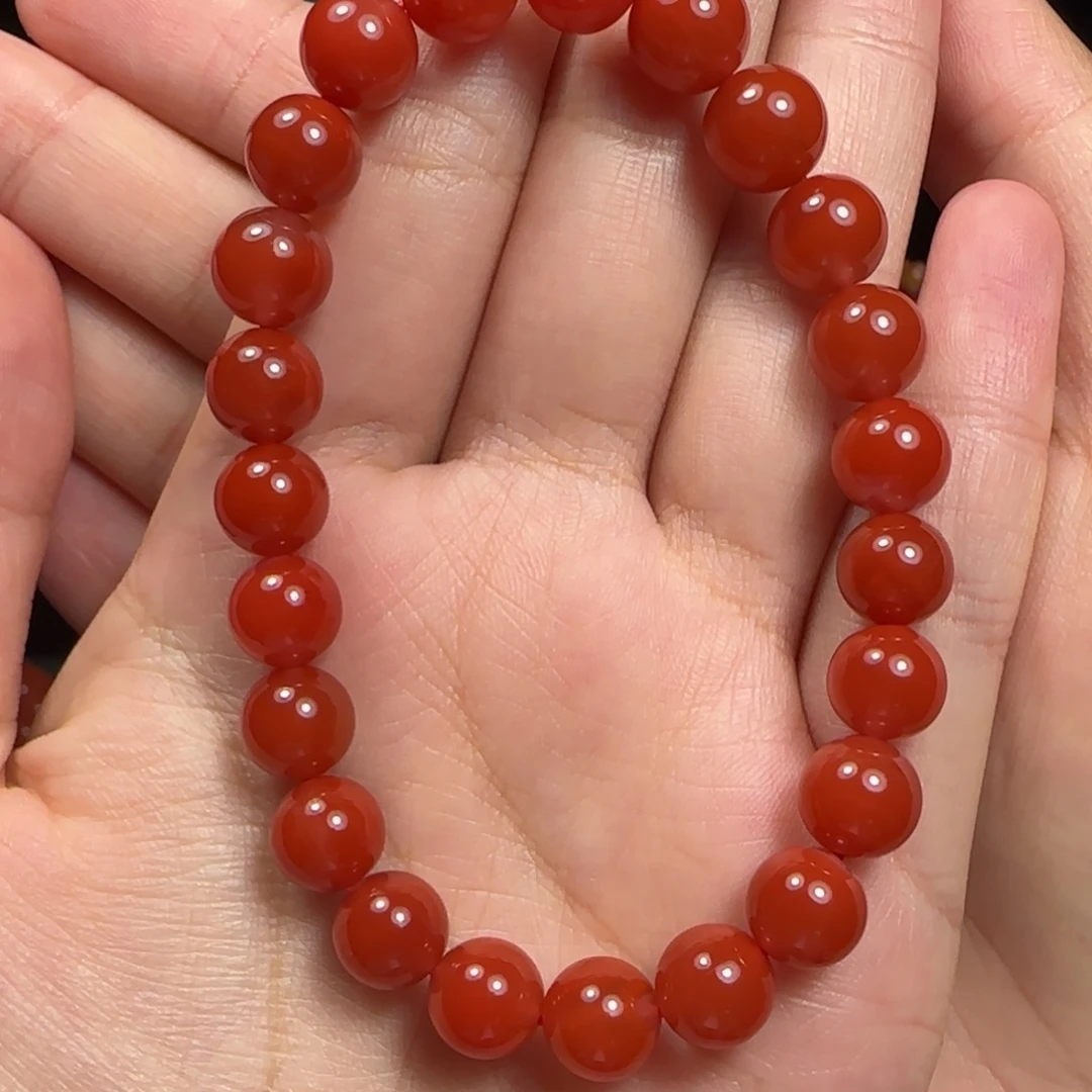 稳***心南红玛瑙未镶嵌手串官坡锦红手串8➕