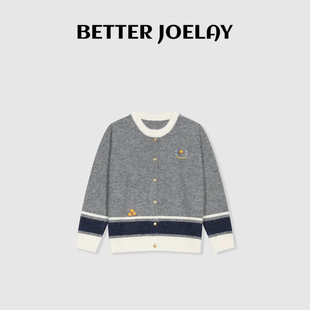 BETTER JOELAY-【自由岛屿】百搭潮流简约风针织开衫休闲LL5529