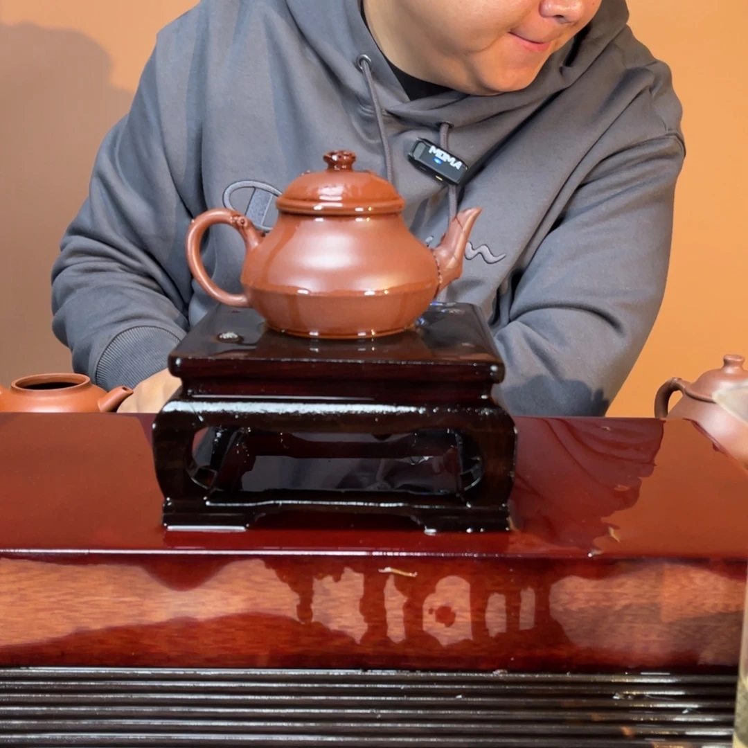 紫砂茶壶高端180cc紫泥慕古花器