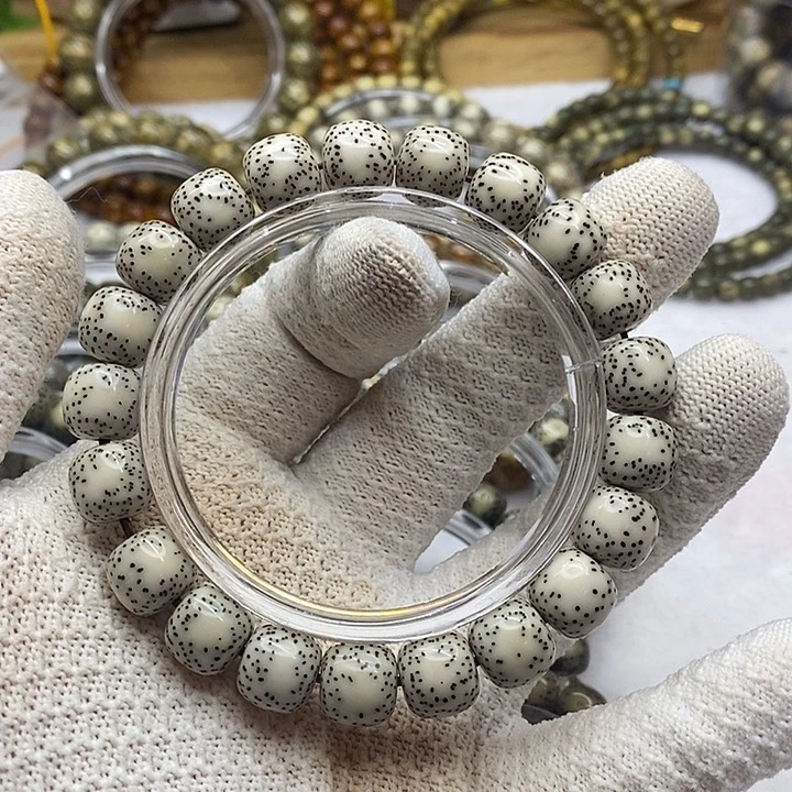 手串星月菩提11mm骨瓷白A7