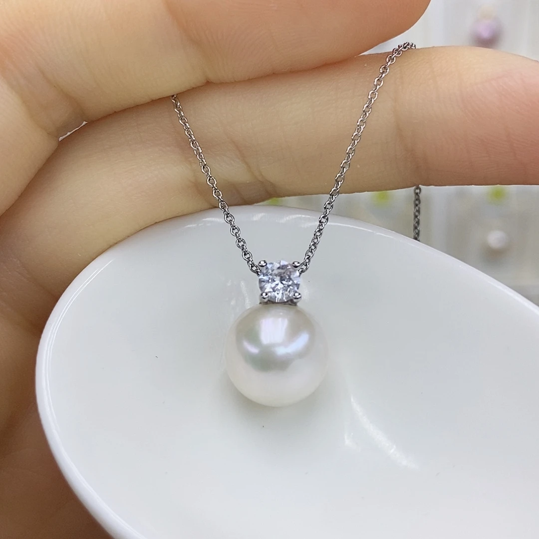 合金项链淡水珍珠