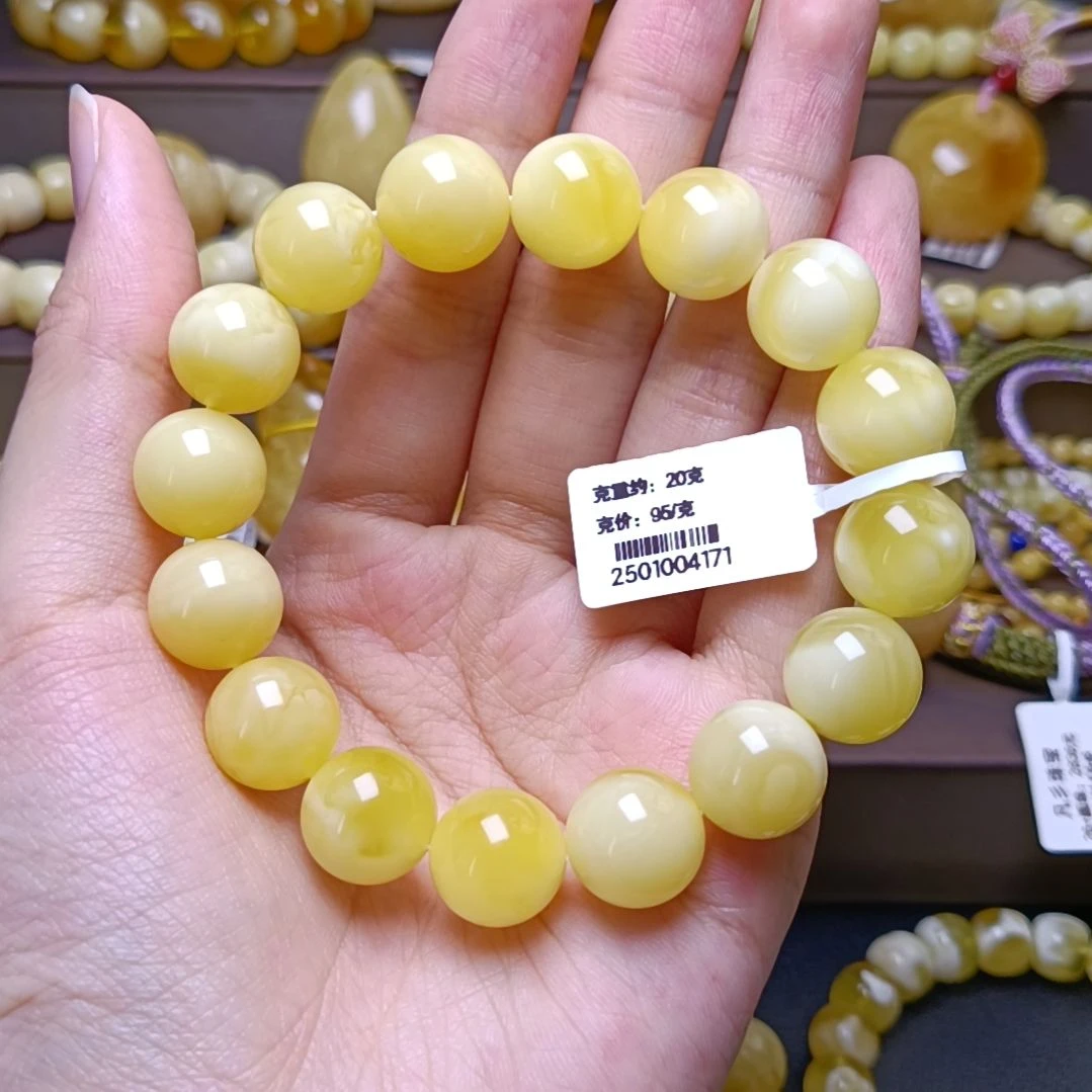 【闪购商品】未镶嵌蜜蜡手串13+圆珠手串