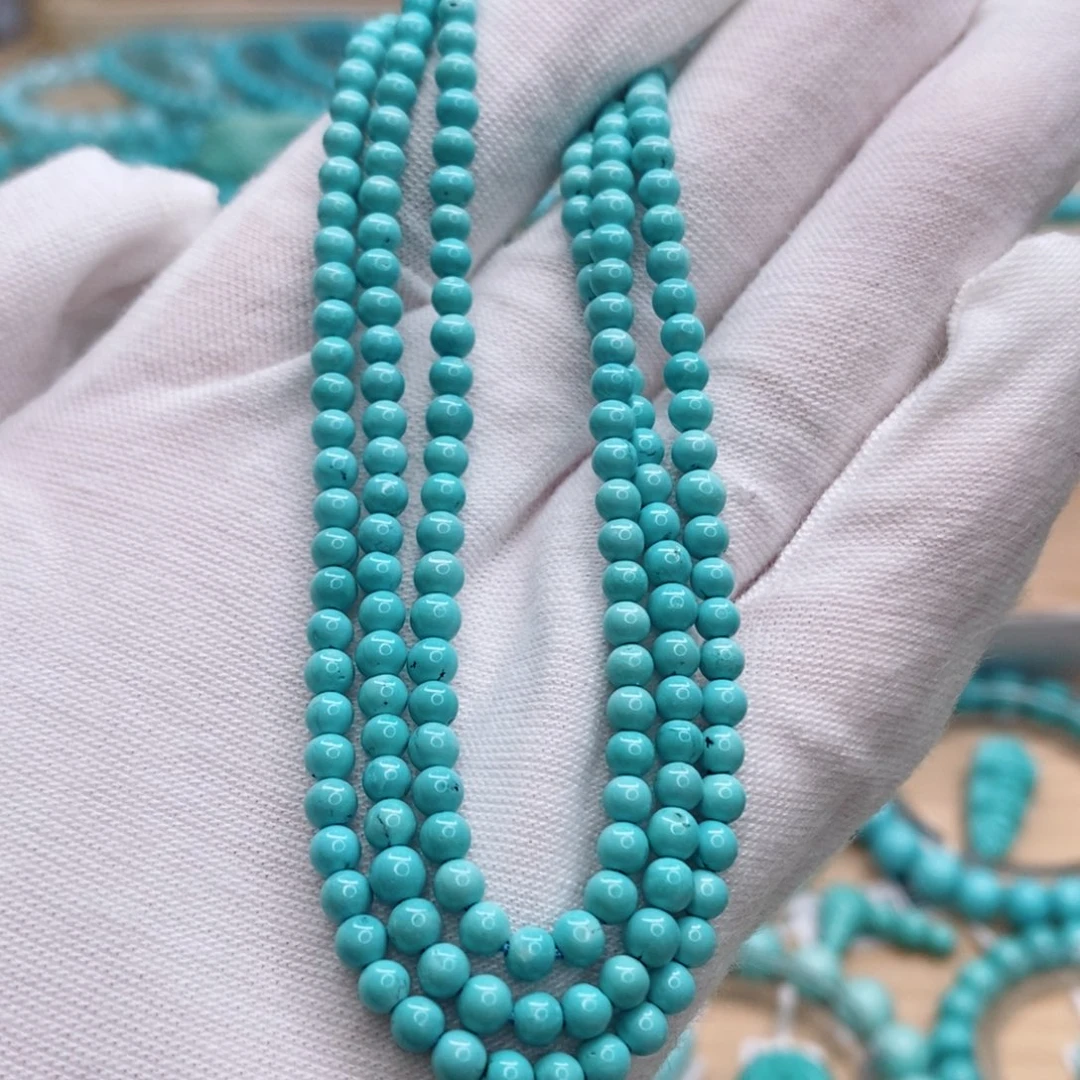 绿松石未镶嵌珠宝奇石3.8mm