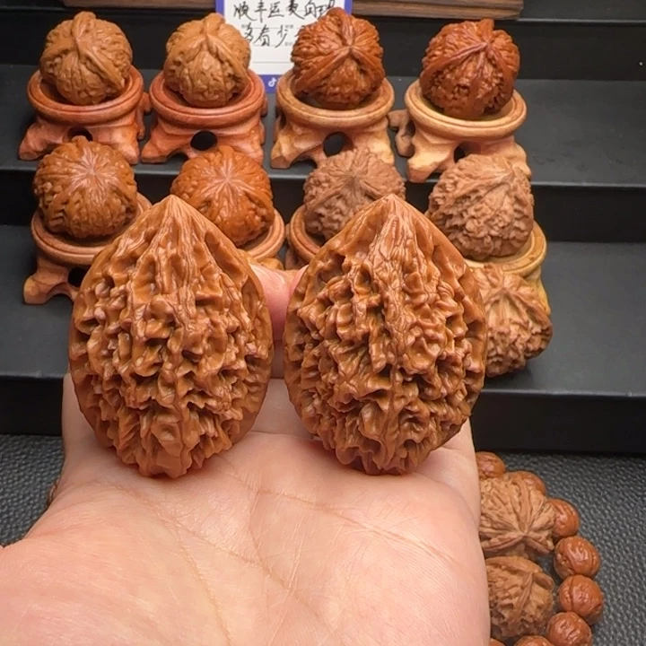 文玩核桃把件招财鼠全品无修精品配对