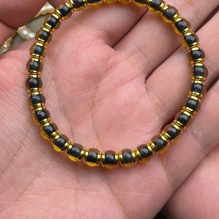 镀金墨西哥金盾手串一条随机发