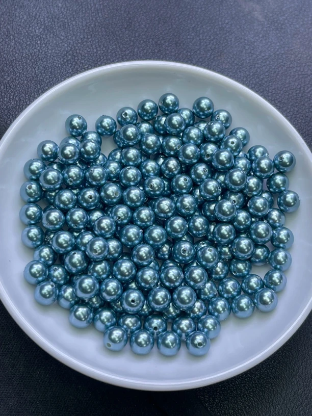 天然珠宝玉石 蓝贝珠散珠Y2122 10MM 25颗（赠弹力绳）