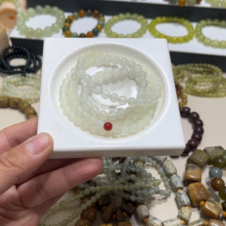 蛇纹石玉未镶嵌手链卡6