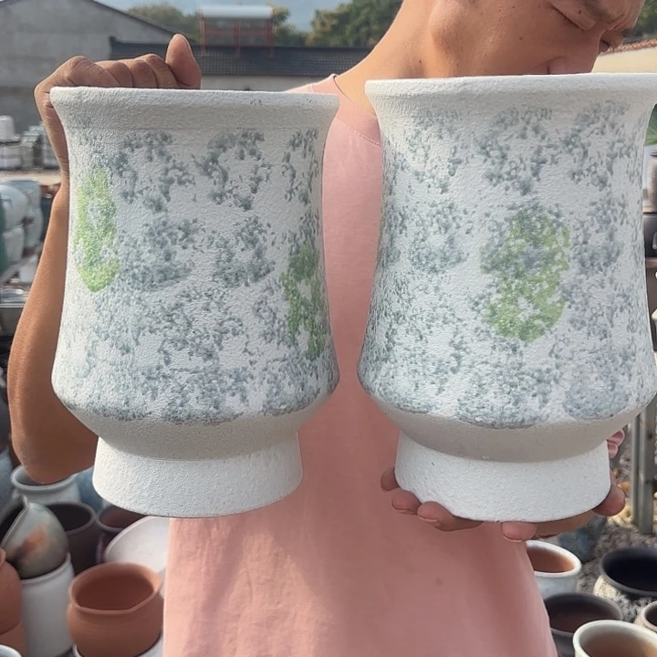 小蛮腰侘寂风蓝白两个口径16高度24