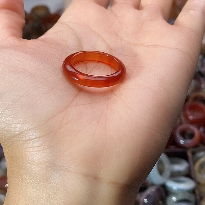 糖***淼玛瑙/玉髓未镶嵌戒指A5不退换港21