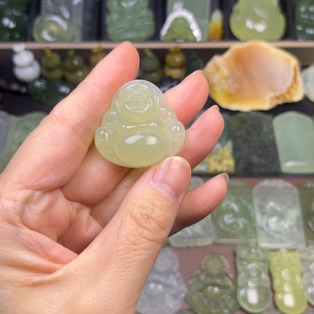 蛇纹石玉未镶嵌吊坠(赠链)