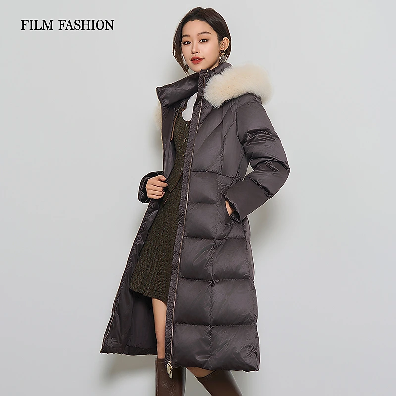 一电影一时装冬季毛领收腰鹅绒羽绒服女装保暖百搭  FFGI811099