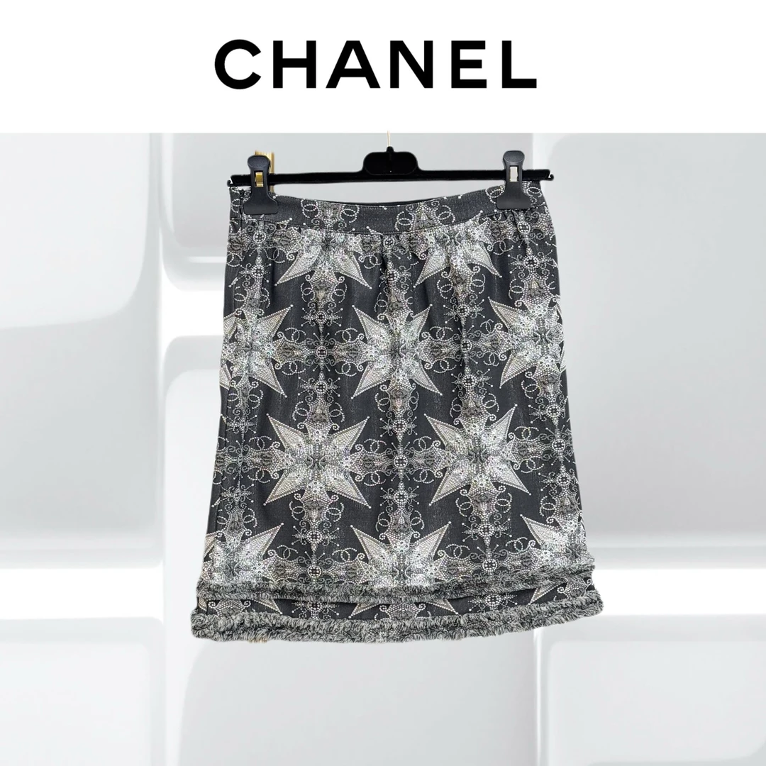 99新 Chanel/香奈儿 06春夏38码黑白混色短裙