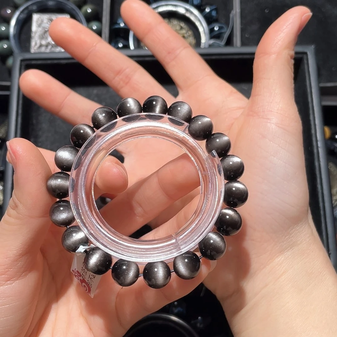 黑曜岩手链未镶嵌宇****乐