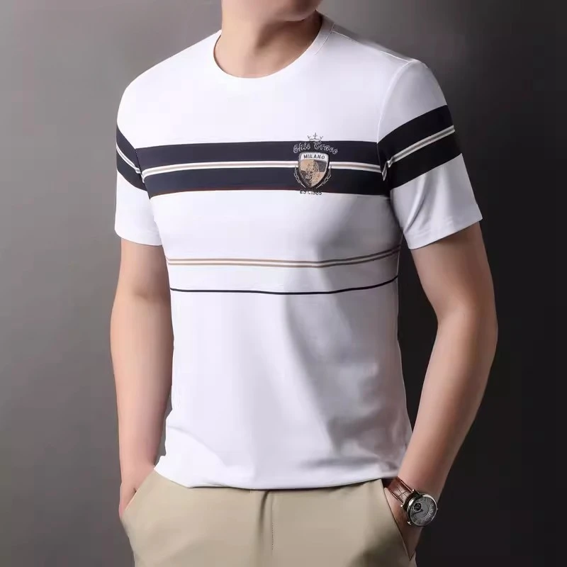 Louis Fordea/路易弗狄T恤男款透气轻奢痞帅男装夏季夏季痞帅短袖