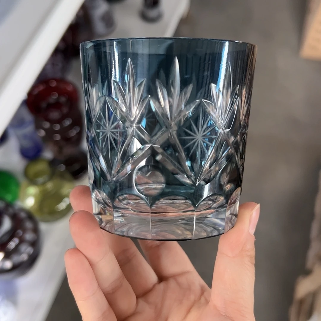 水晶玻璃高脚款微瑕一个