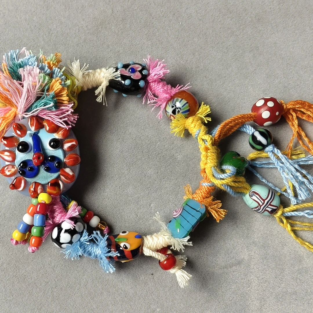 小众轻奢复古风藏式编绳琉璃狮子手链