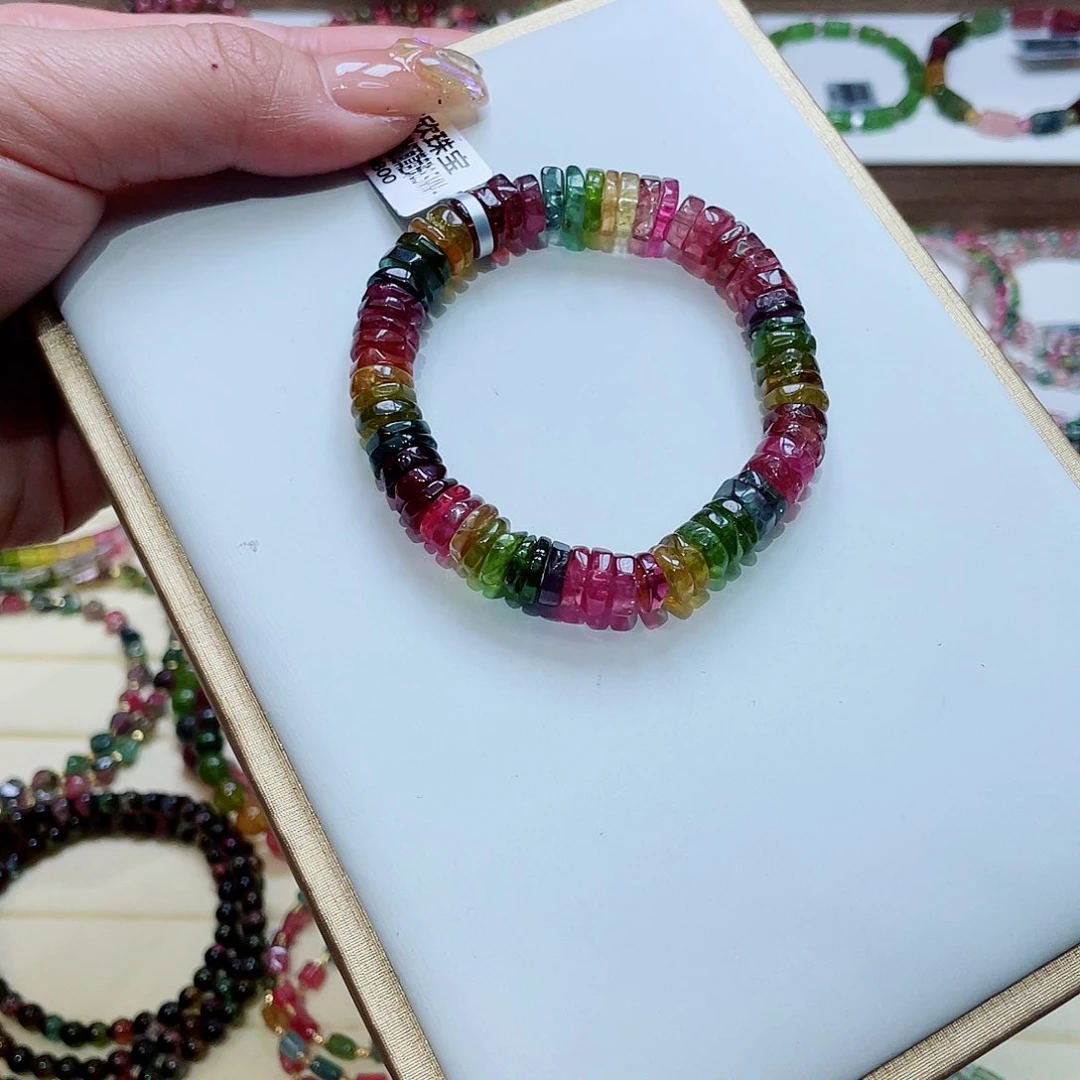 碧玺手串未镶嵌微****?多样性发其一