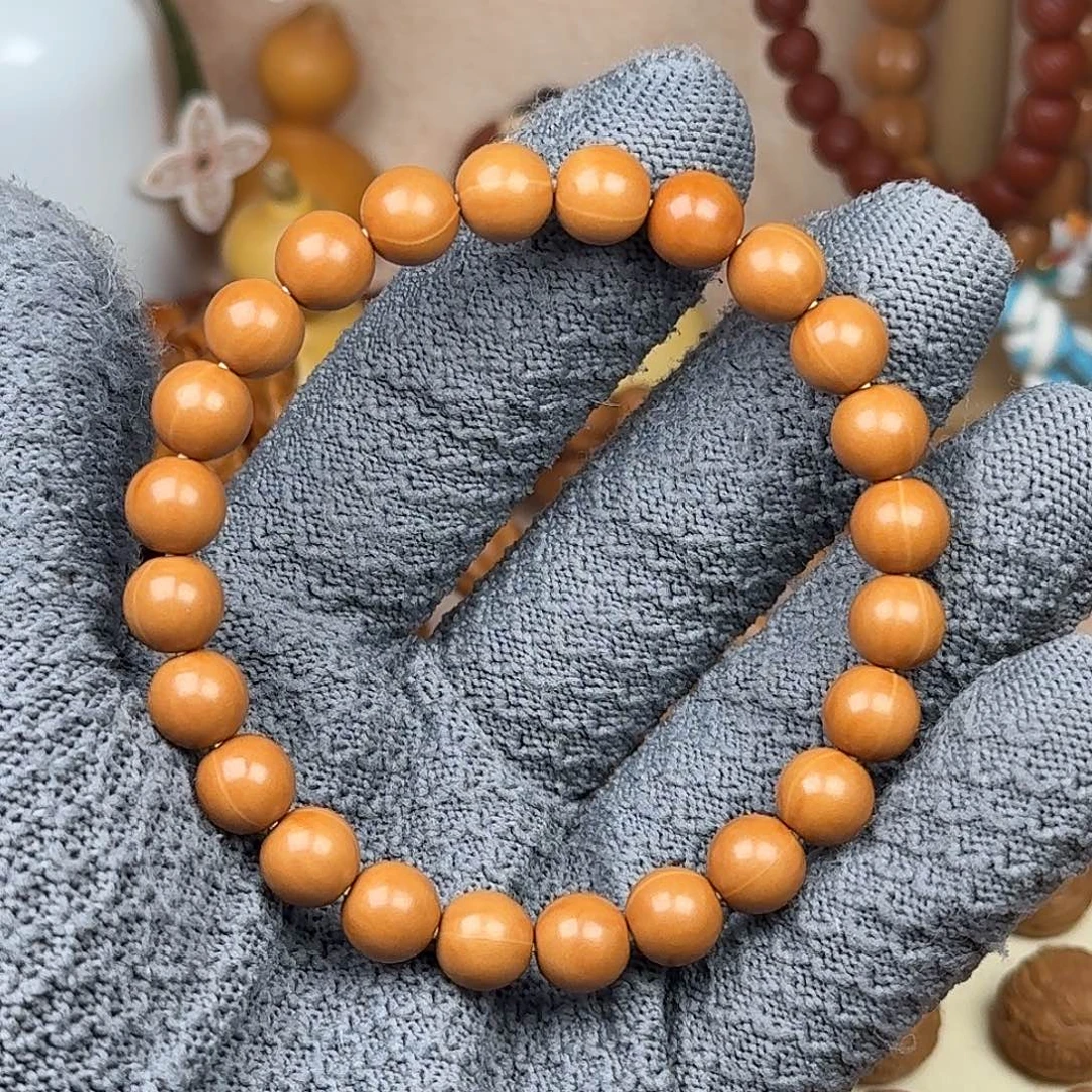 吊坠猴头核桃原皮原色龙岩料圆珠手串