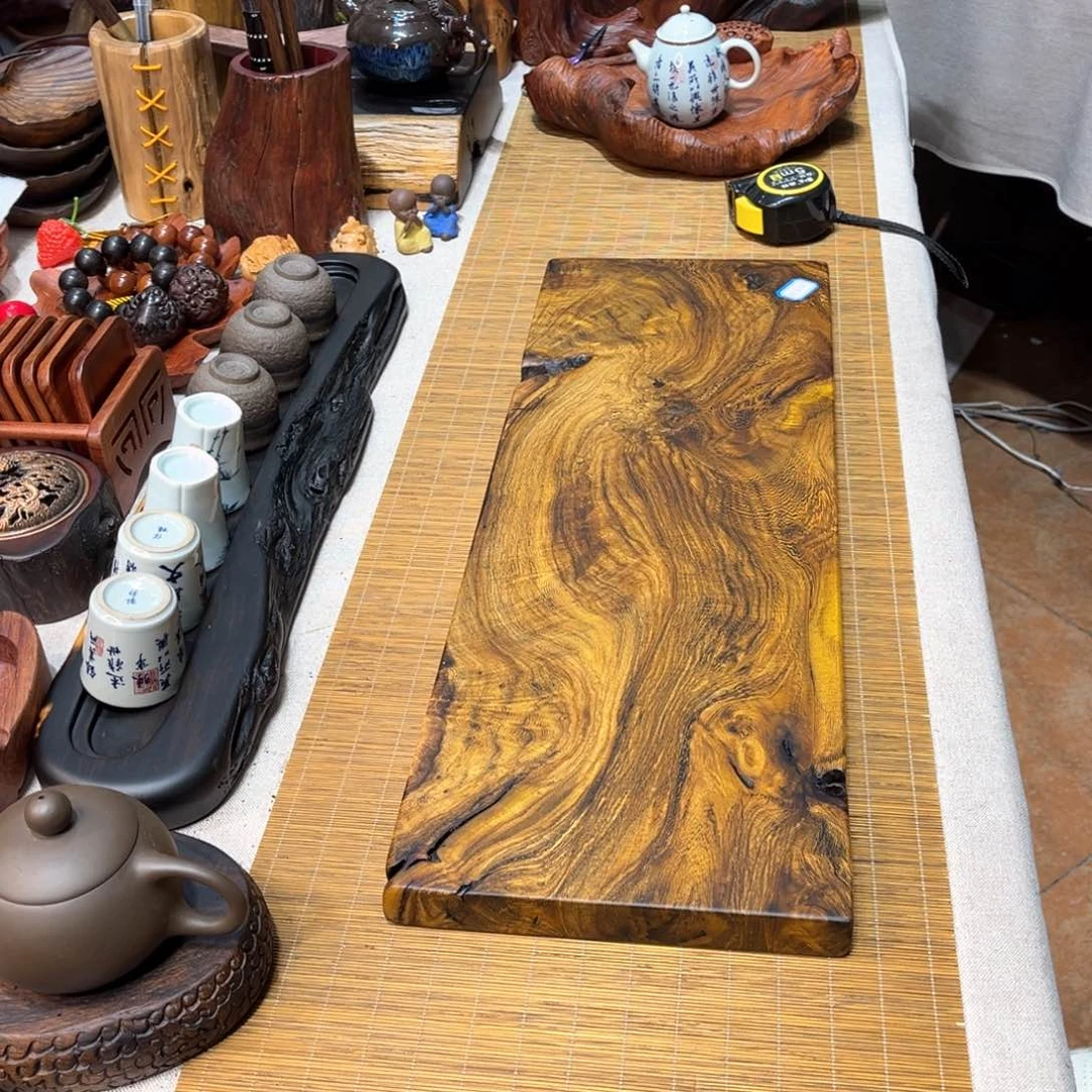 09缅甸鸡翅木干泡茶盘