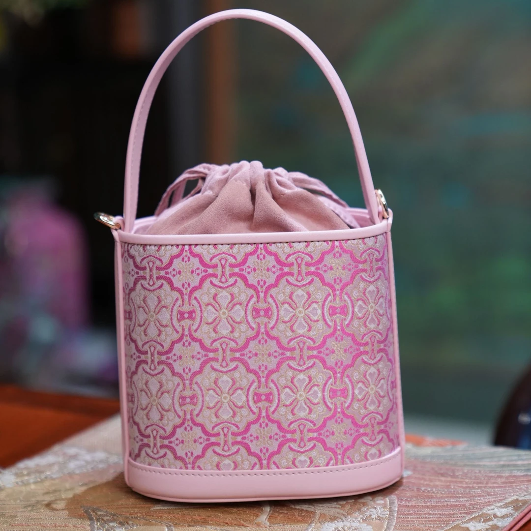 承国风非遗宋锦牛皮手拎包AH22SB102