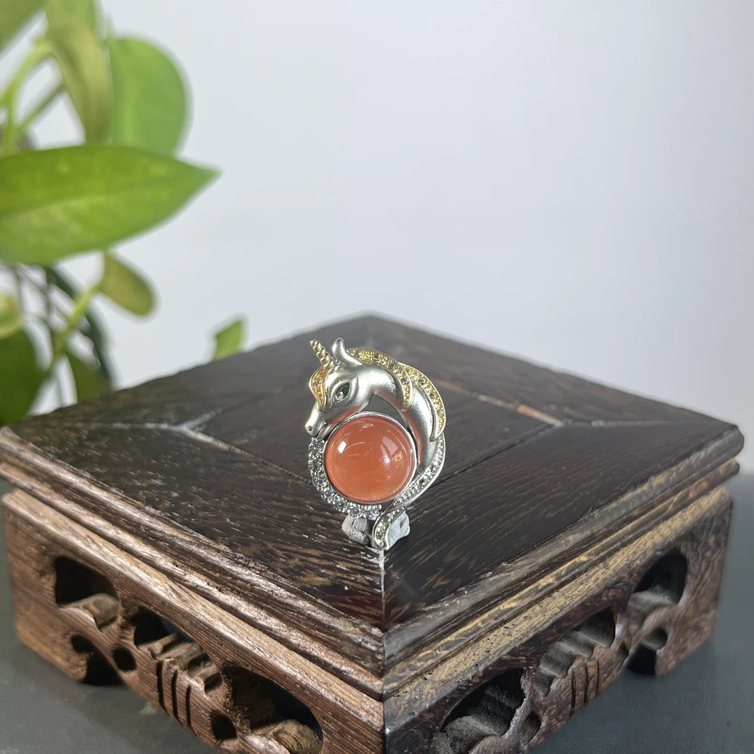 JYA24-06   南红-S925银镶吊坠