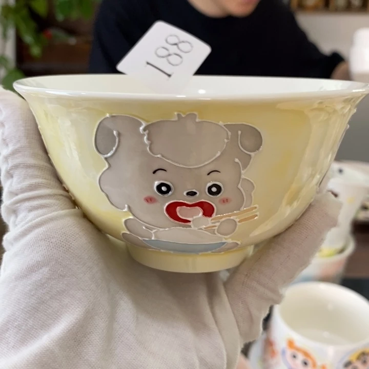 瓷片景德镇釉下彩手绘