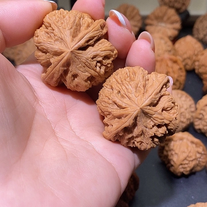 把件文玩核桃二*41粗筋，有虫眼