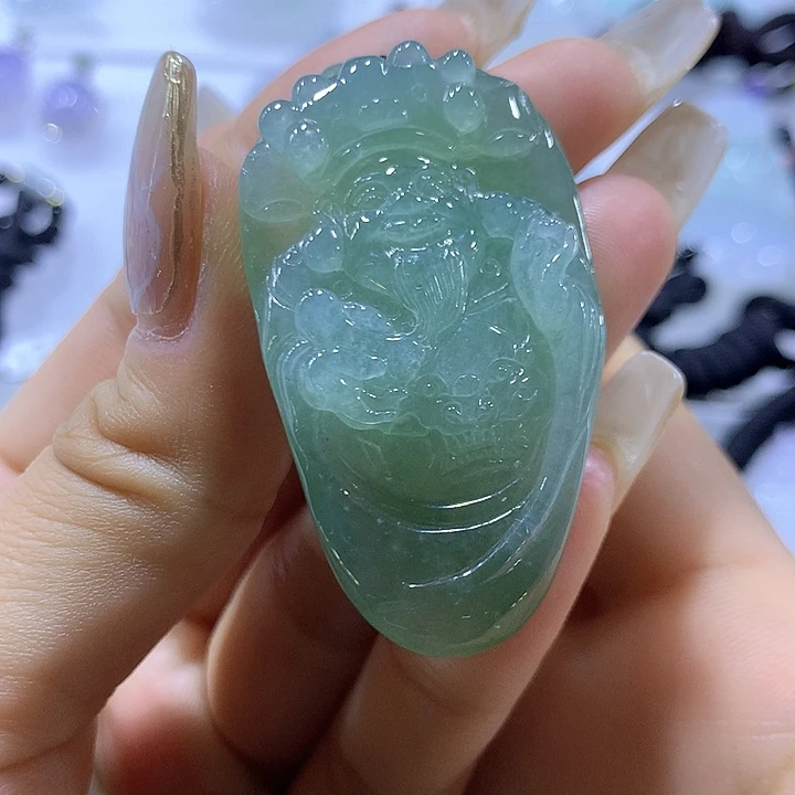 翡翠颈饰未镶嵌天然翡翠A货吊坠