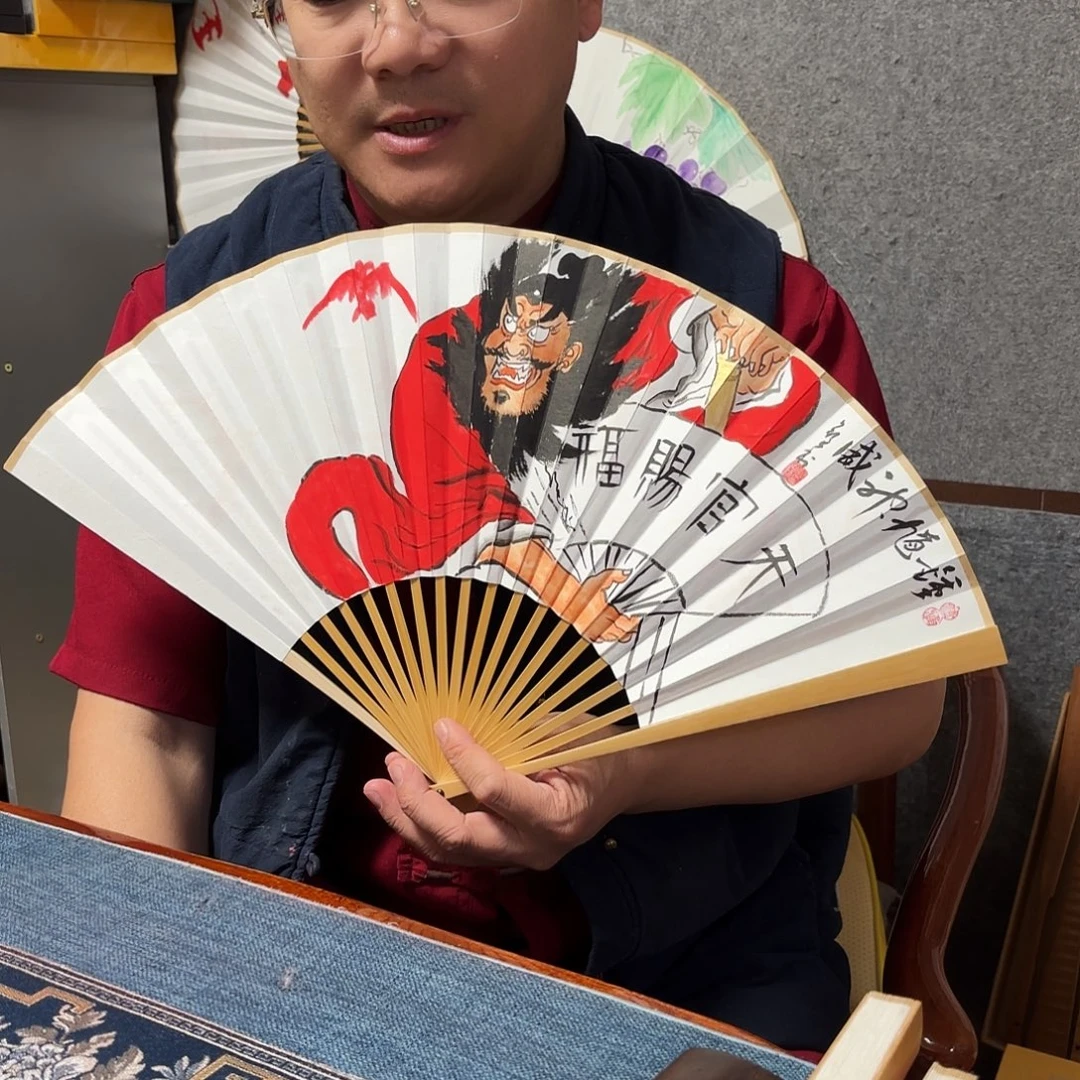 书法手写手绘作品9.5寸玉竹钟馗