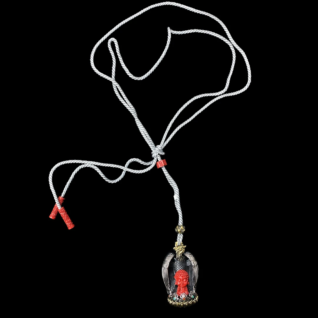 含辰砂工艺品V9489朱砂项链孤品（大日如来），